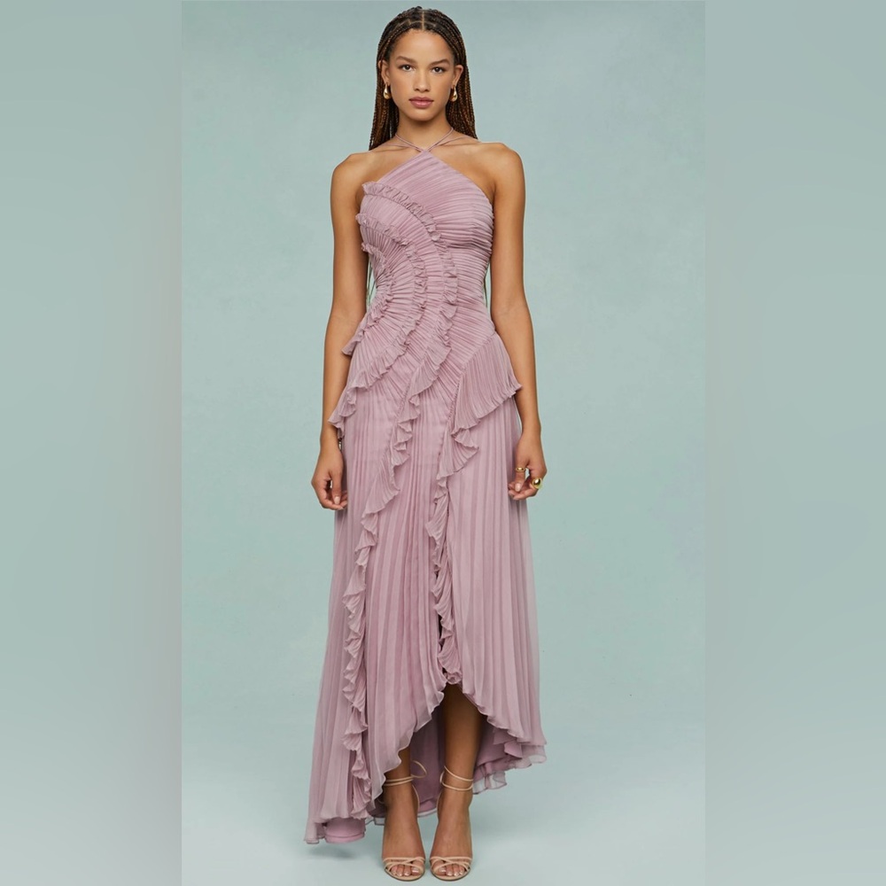 Light pink Maxi Dress with Ruffles